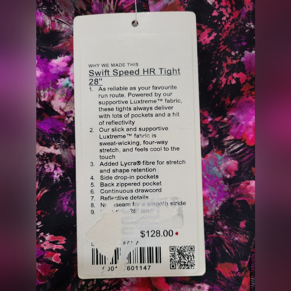 Lululemon Swift Speed HR 28" Legging FFAM Fluoro Floral Multi Print Sz 2 NWT - Picture 11 of 15
